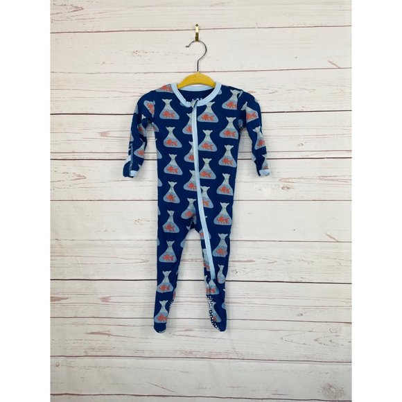 KicKee Pants Goldfish Pajamas 3-6 Months - Picture 1 of 5